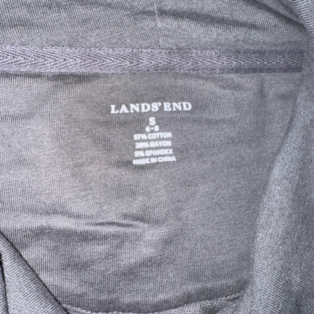 Lands’ End Cowl Gray Long Sleeve Top Size Small - Picture 4 of 4